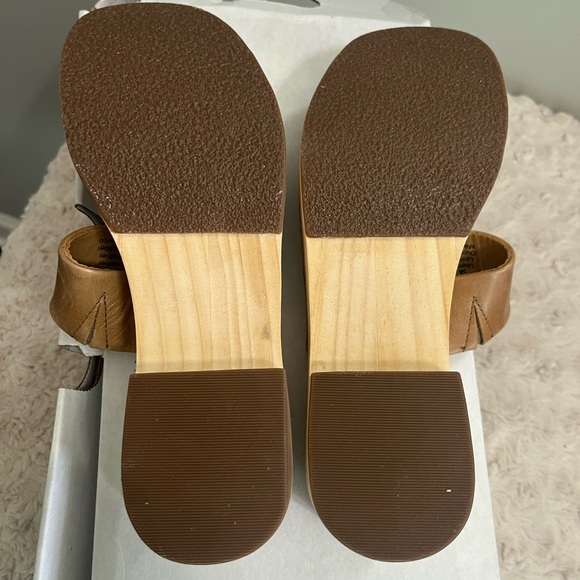 Nisolo Ellie All day clog Tan‎ wood Platform NEW - Picture 6 of 6